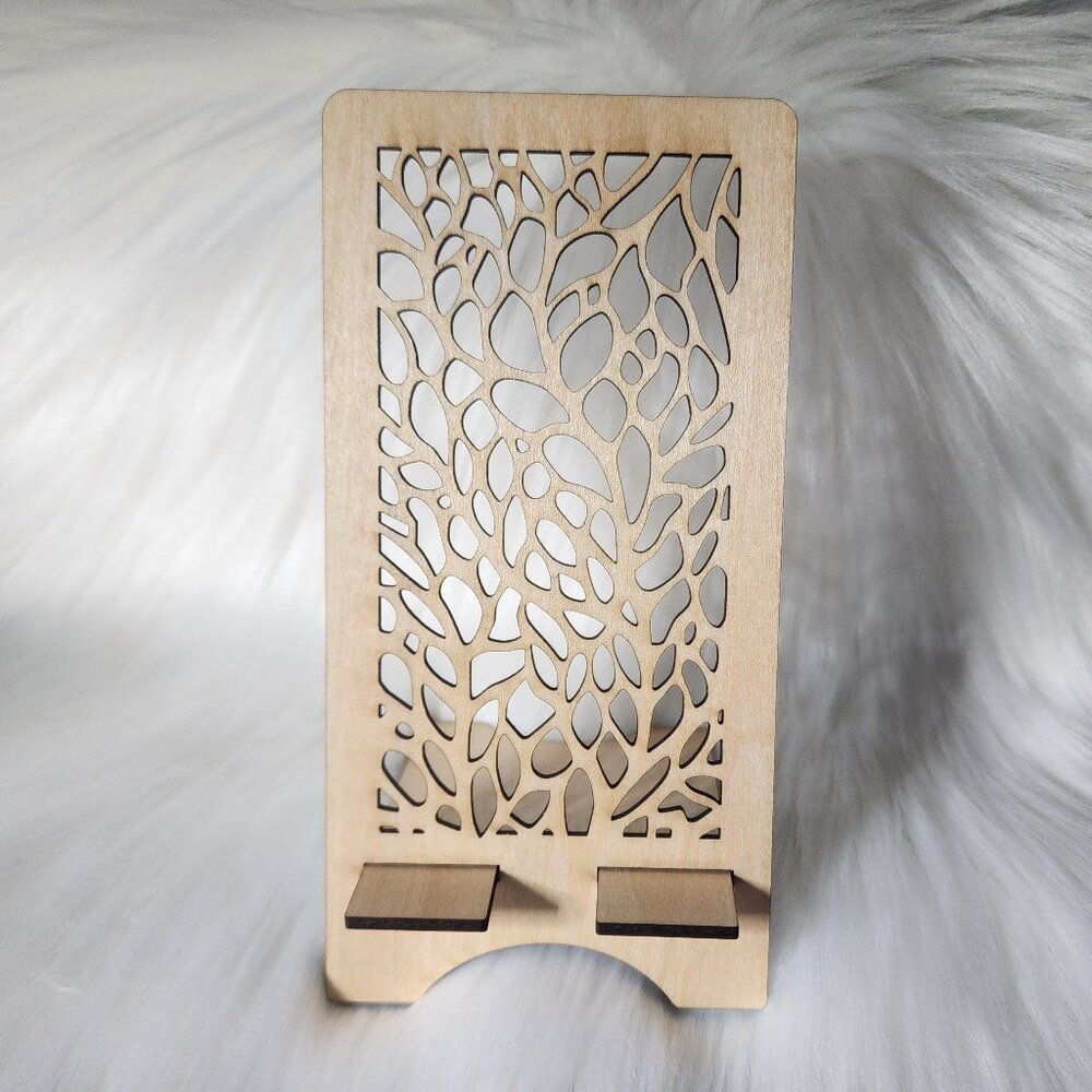 Laser Cut Wood Cell Phone Stands